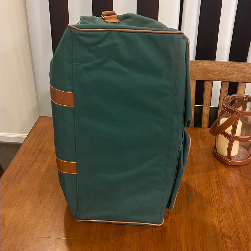 Polo Ralph Lauren Vintage Duffle Bag Travel Luggage green canvas